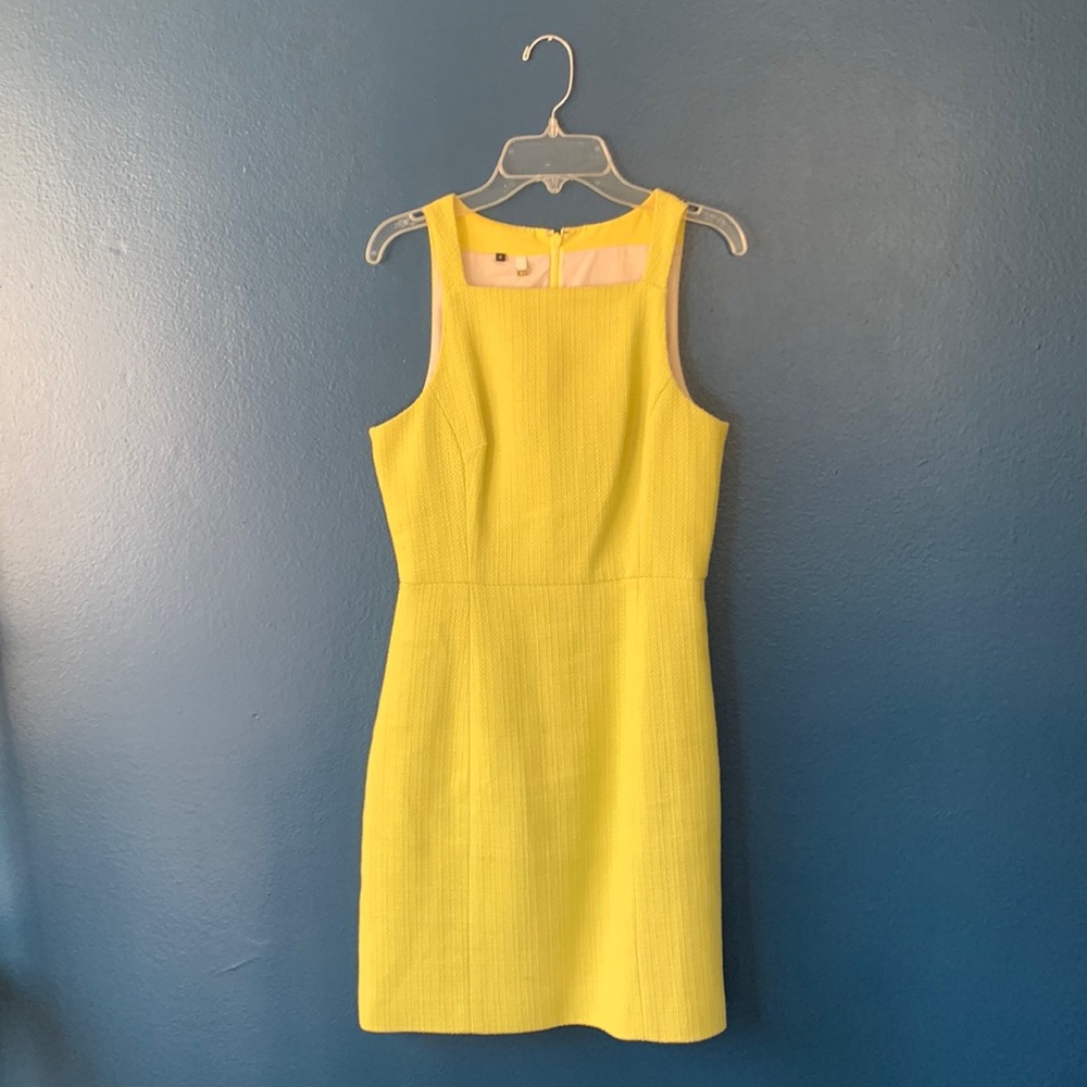 Yellow Tweed Dress